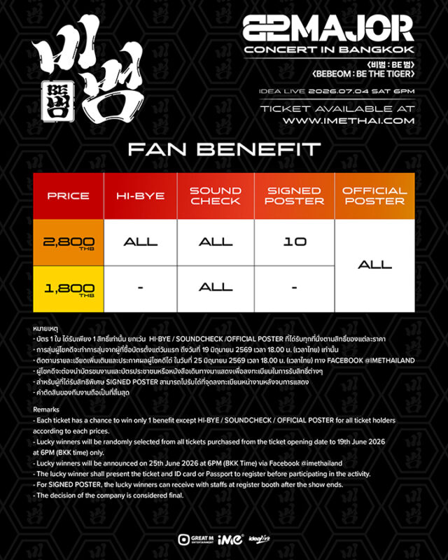 82MAJOR CONCERT <BEBEOM : BE THE TIGER> in BANGKOK