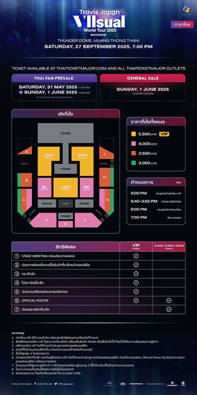 Travis Japan VIIsual World Tour 2025 in Bangkok