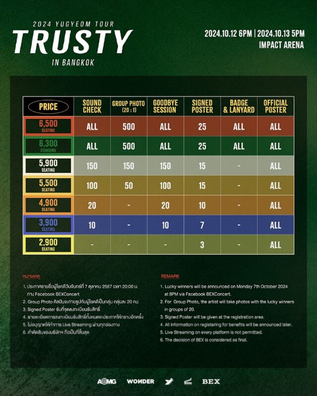 2024 YUGYEOM TOUR [TRUSTY] IN BANGKOK