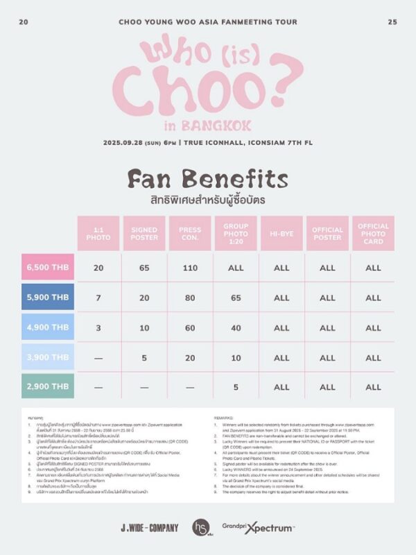 2025 CHOO YOUNG WOO ASIA FANMEETING TOUR